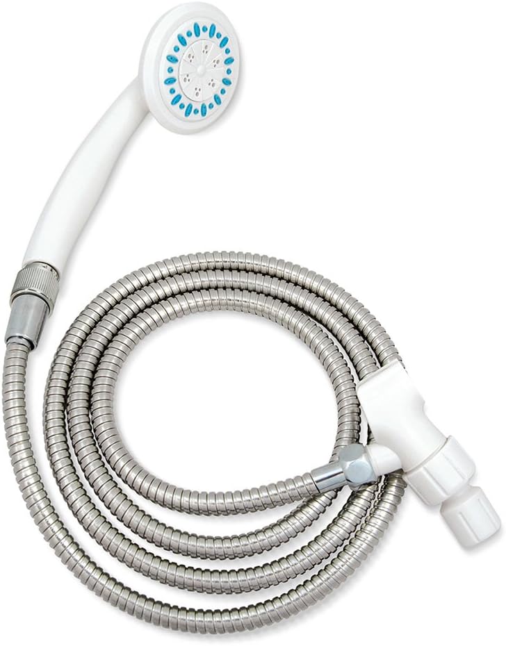 AquaSense 770-980 3-Setting Handheld Shower Head With Hose, Gray