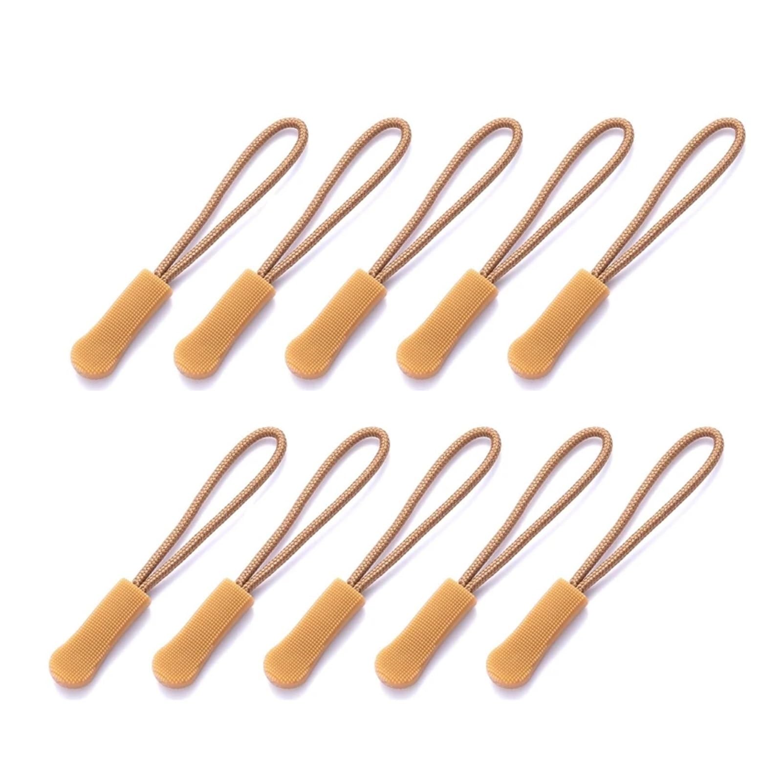Replacement Zipper Pulls, Zipper Pull 250 Pcs Multicolor Replacement End Fit Rope Tag Buckle Fixer(Coffee)