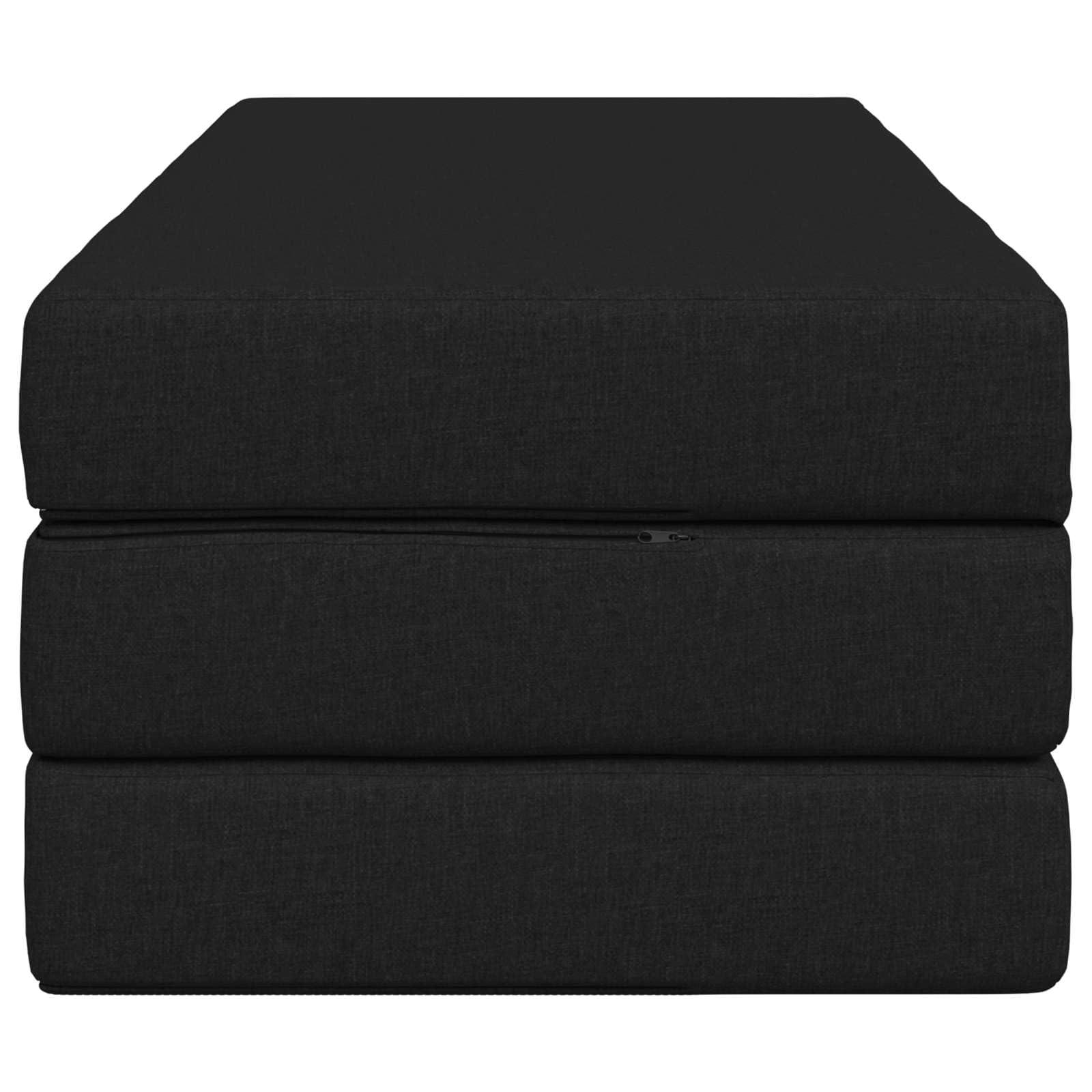 Sofa rozkładana 160 x 67 x 45 cm czarna poliestrowa z pianką