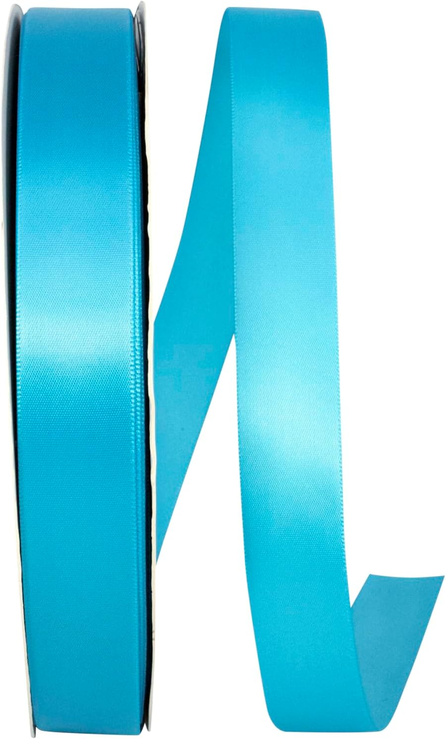 Reliant Ribbon 4950-913-05C Double Face Satin Ribbon, 7/8 Inch X 100 Yards, Turquoise