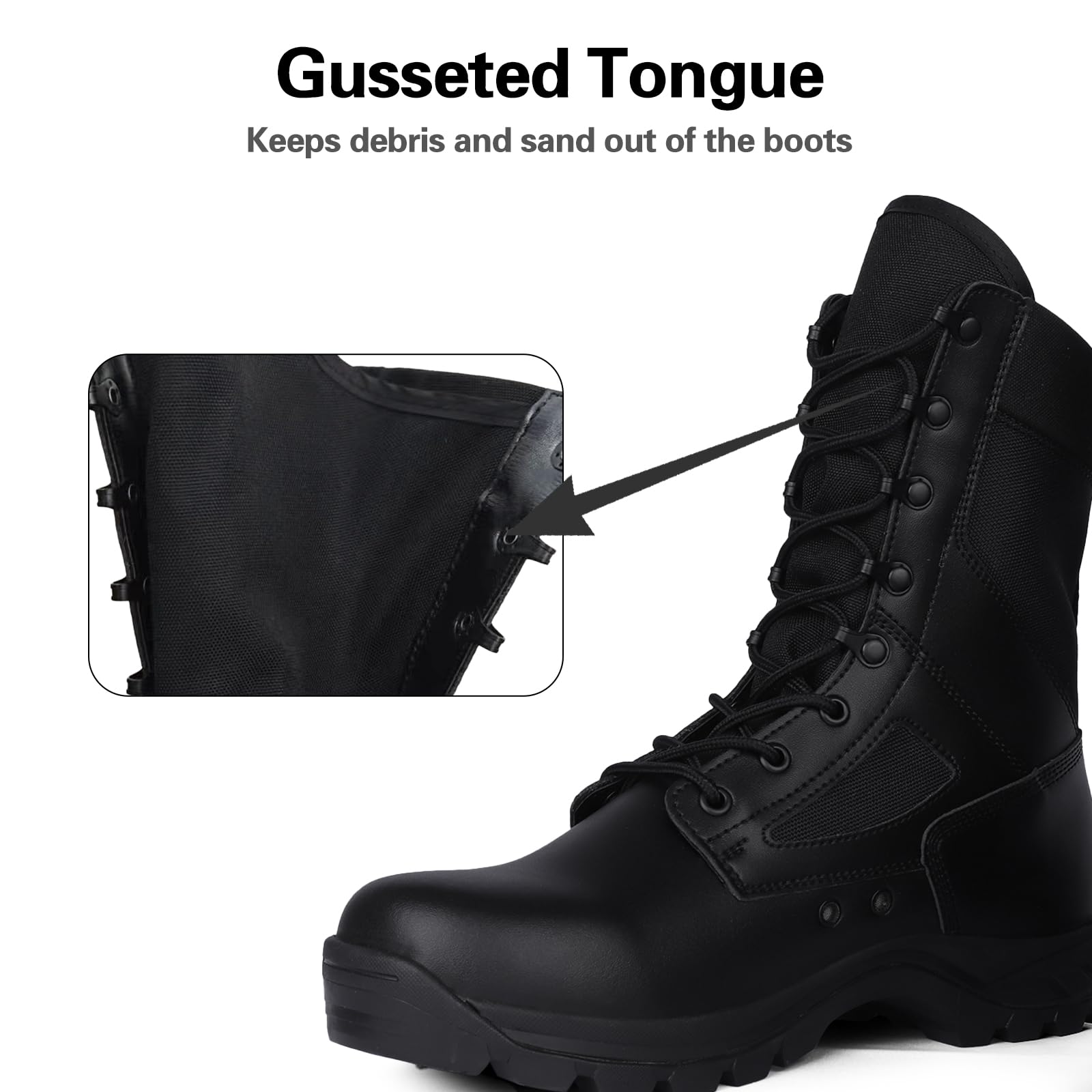 Bottes Militaires pour Hommes Bottes Tactiques Légères Chaussures de Randonnée Antidérapantes Bottes de Sécurité Durables Bottes de Désert Respirantes Bottes de Combat