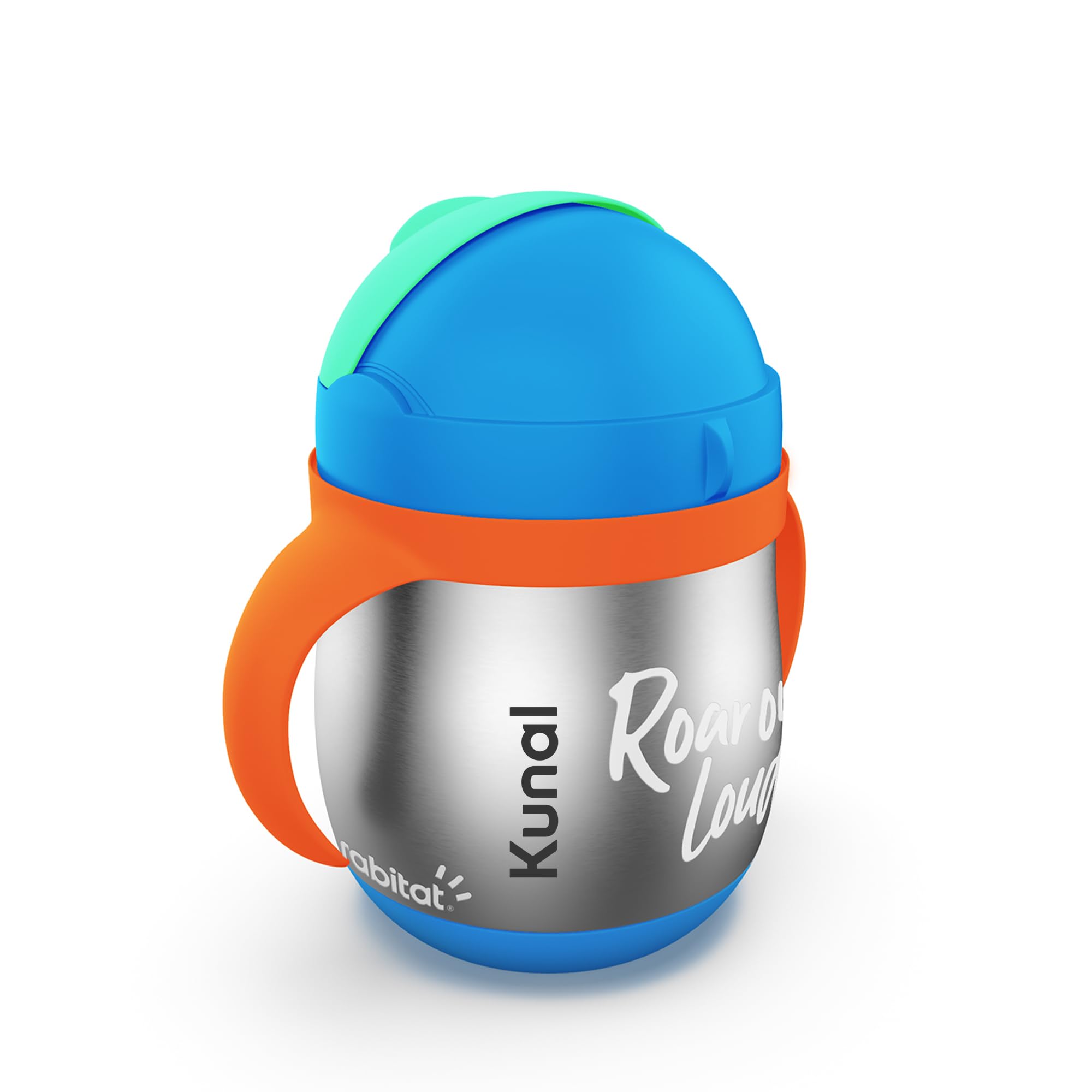 rabitat First Step Gravity Sipper Big Cat - 2 Years Brand Warranty I Stainless Steel Sippy Cup for Babies/Toddlers/Kids with Weighted Straw 390 ml-image-38