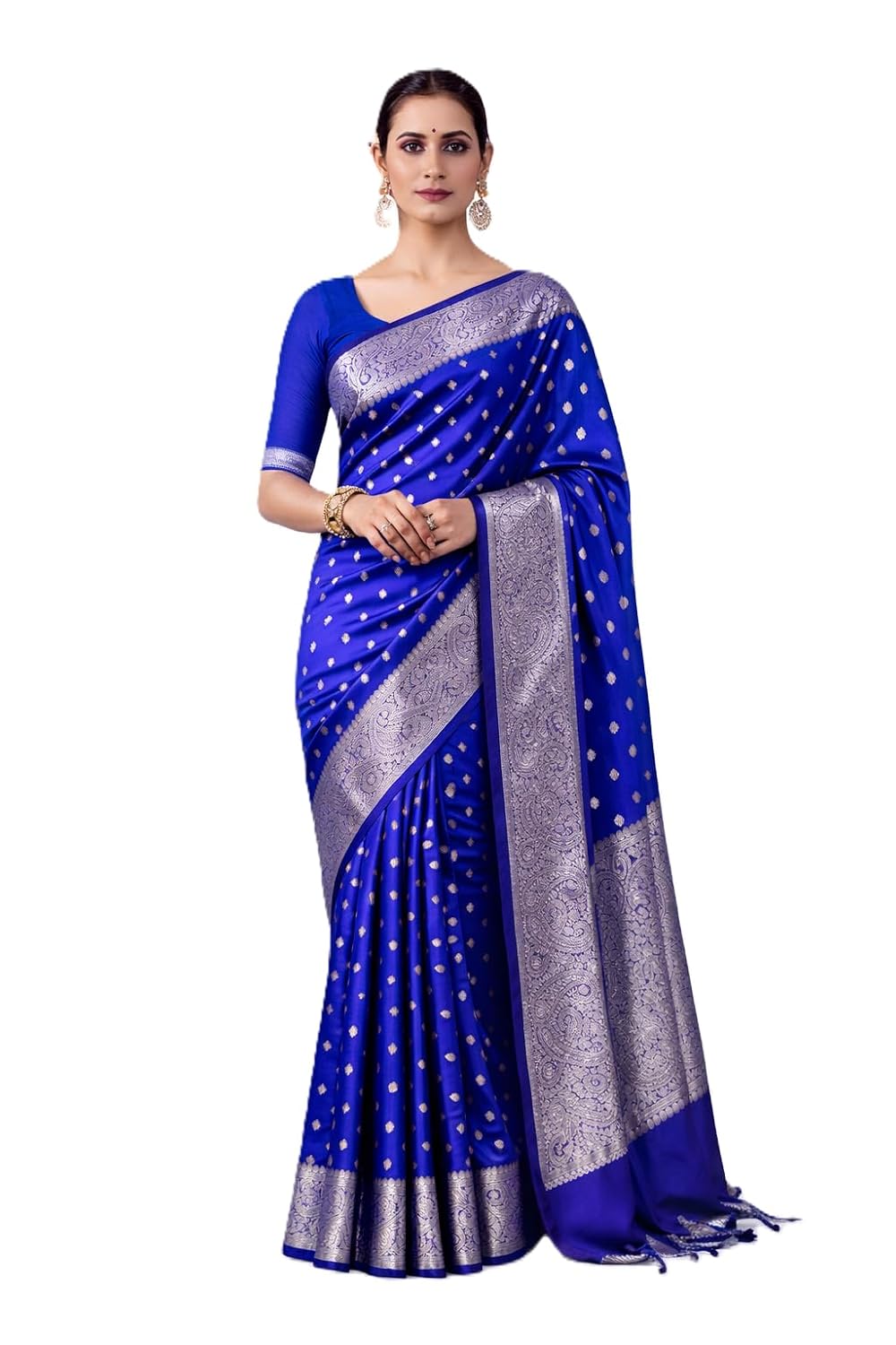 Saiyamori Women’s Soft Silk Style Jacquard Saree with Rich Zari Woven Border & Pallu | 5.6 Mtr Saree with 0.8 Mtr Unstitch... - Review, Price and Buying Guide