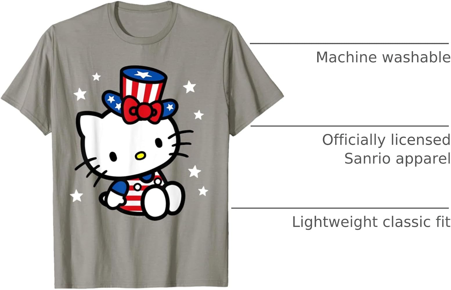 Amazon.com: Hello Kitty American 4th of July Tee Shirt T