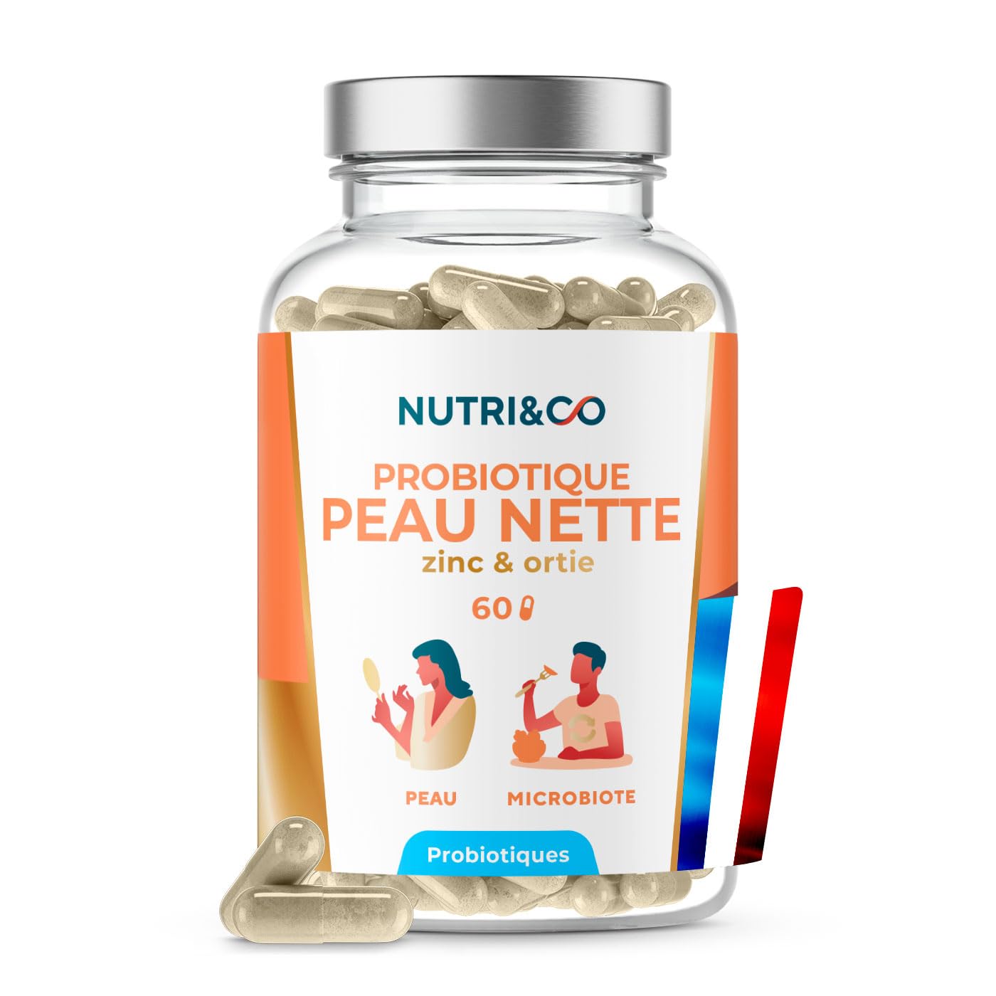 NUTRI & CO Probiotique Peau Nette - Cible Imperfections & Régule la production d