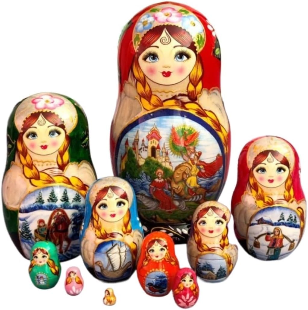 CBT113】10cm級 マトリョーシカ (中) スベトラーナ ウソ/うその鳥 2025