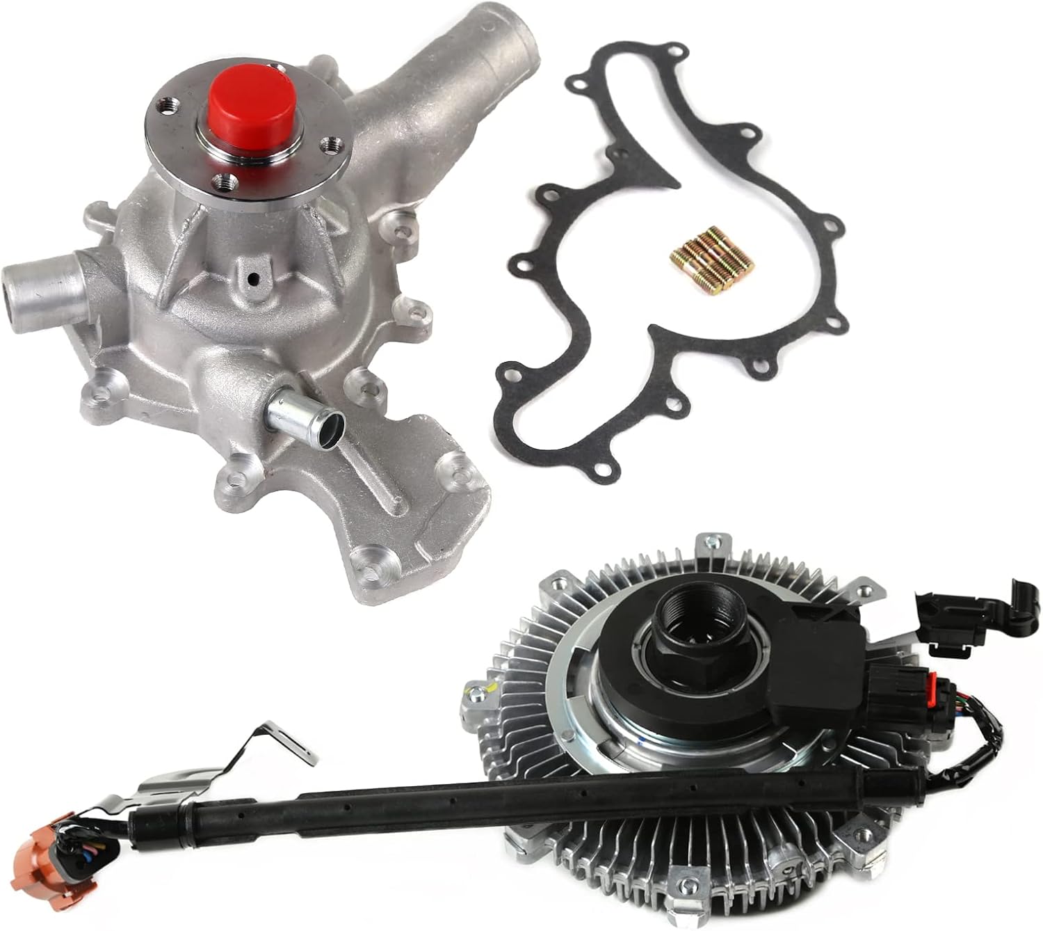 Water Pump w/Fan Clutch fit 2007-2010 for Ford Explorer 4.0L, 2006 for Mercury Mountaineer 4.0L