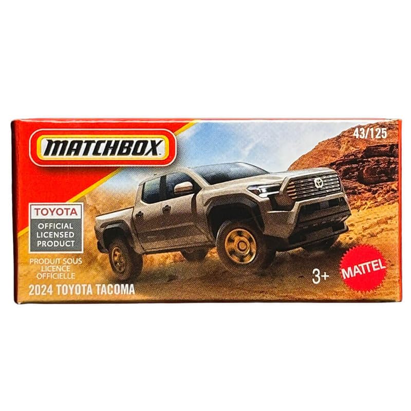 Image of Hot Wheels 2025 Match Box 2024 Toyota Tacoma for 3 Years & Above 43 /125 (Grey)