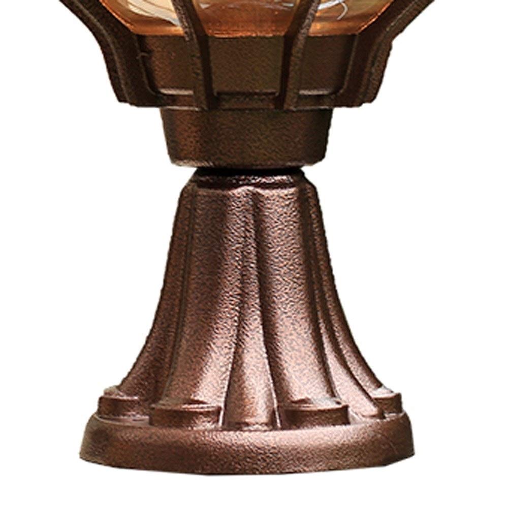 Lampa zewnętrzna, klasyczna szklana kula na patio, latarnia, aluminium, odlew ciśnieniowy, do użytku na zewnątrz, odporna na deszcz, lampa kolumnowa do ogrodu, E27, patio, werandy, bramki