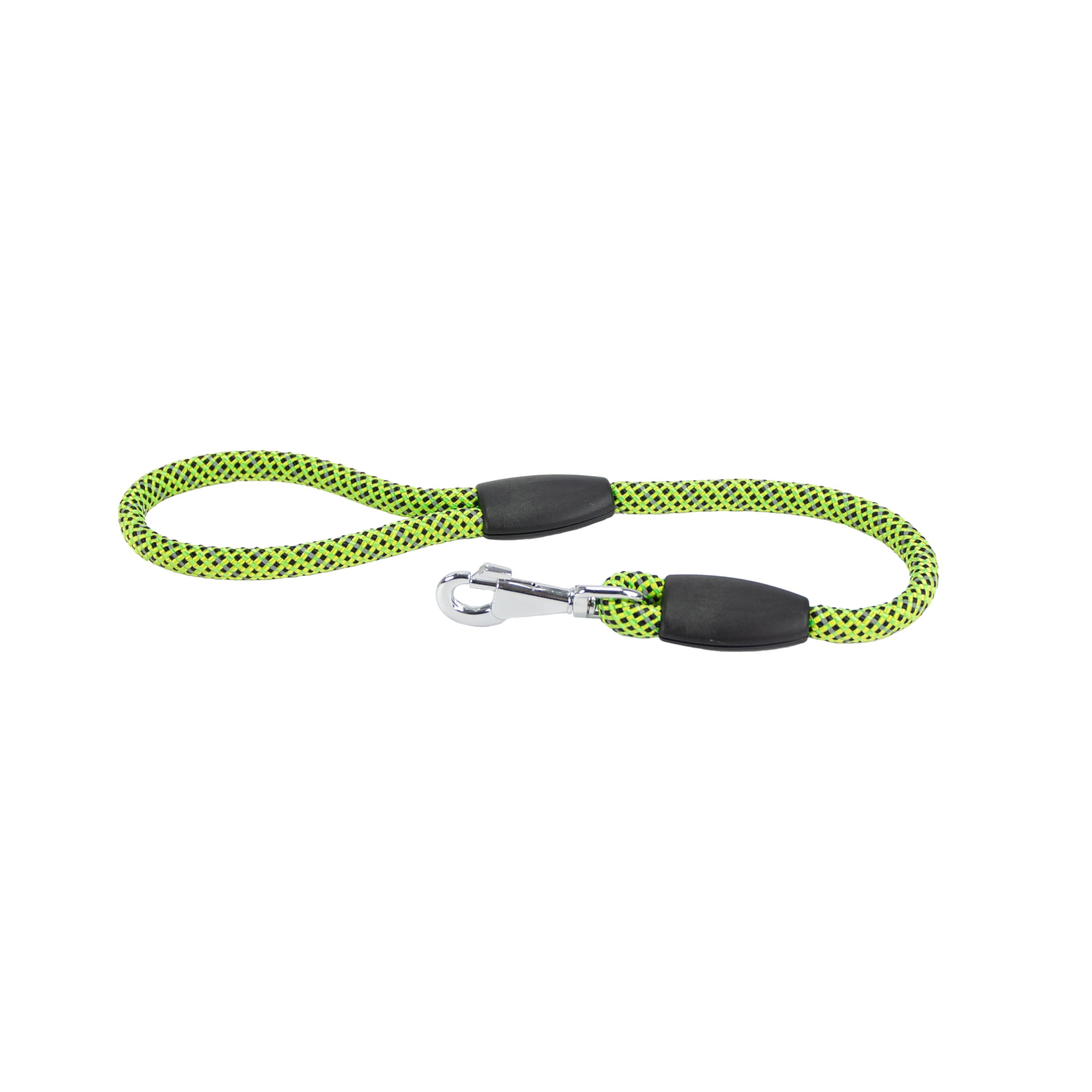 Ferplast SPORT REFLEX Dog Lead, Reflective Lead, Nylon Cord with Metal Snap Hook, Handle for Safe Control, Length 60 cm, Green