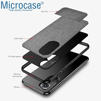Microcase OnePlus Ace Pro 5G - Oneplus 10T Fabrik Serisi Kumaş Desen Kılıf - AL3361 (Siyah)