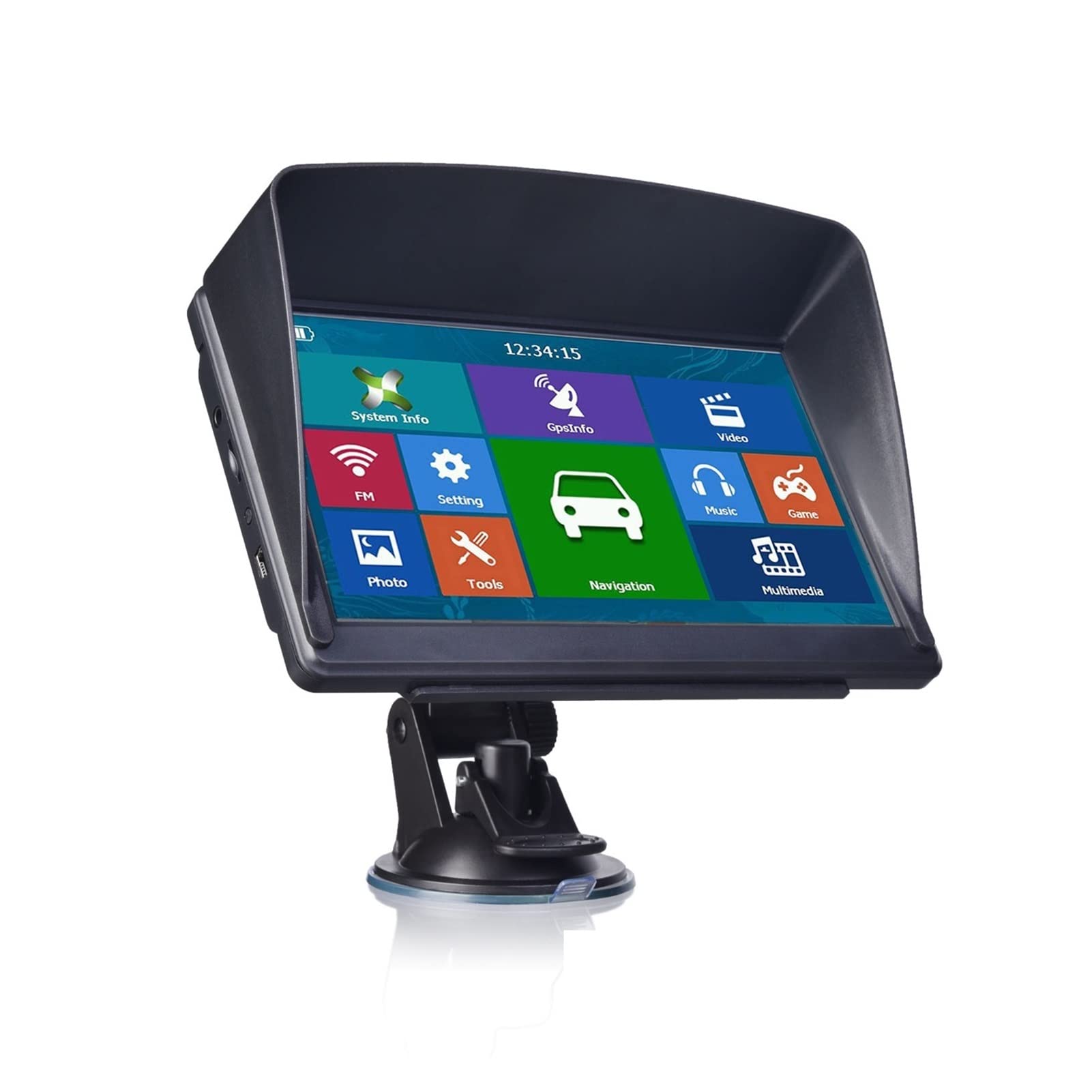 GPS Truck Navigation Car GPS Navigation 7 inch Touch Screen 25 6m 8G FM Voice Prompts Europe Russia Map Free Update Truck GPS Navigators (Size : CarPlay Android Auto