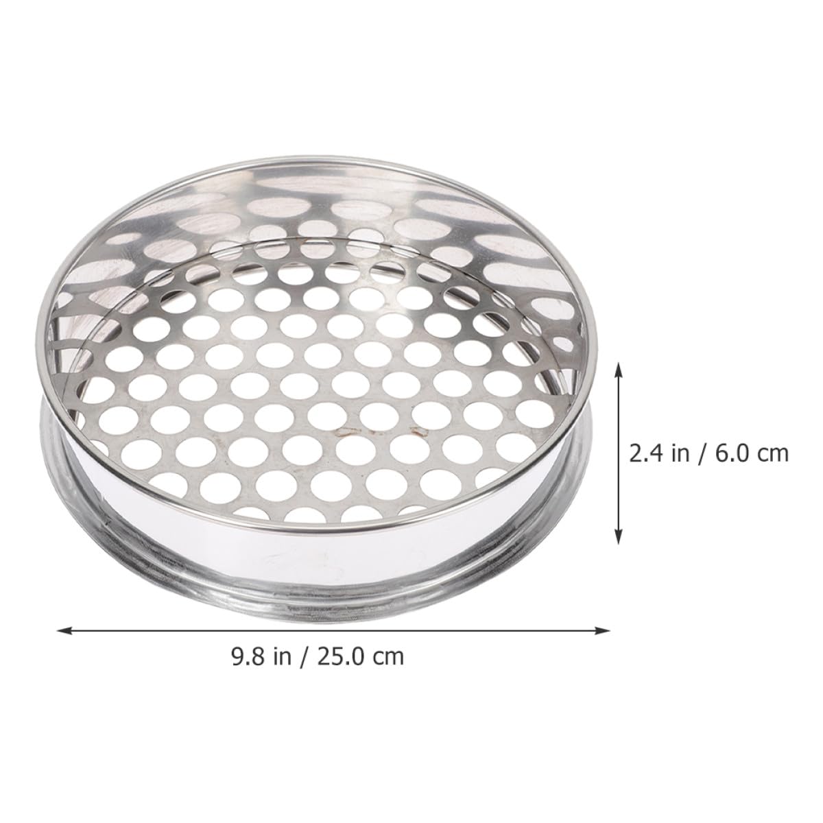 TOYANDONA Cedazo Adecuado para Jardín y Cocina Resistente y Apilable de Clasificación de Acero Inoxidable Agujeros Redondos para Arándanos