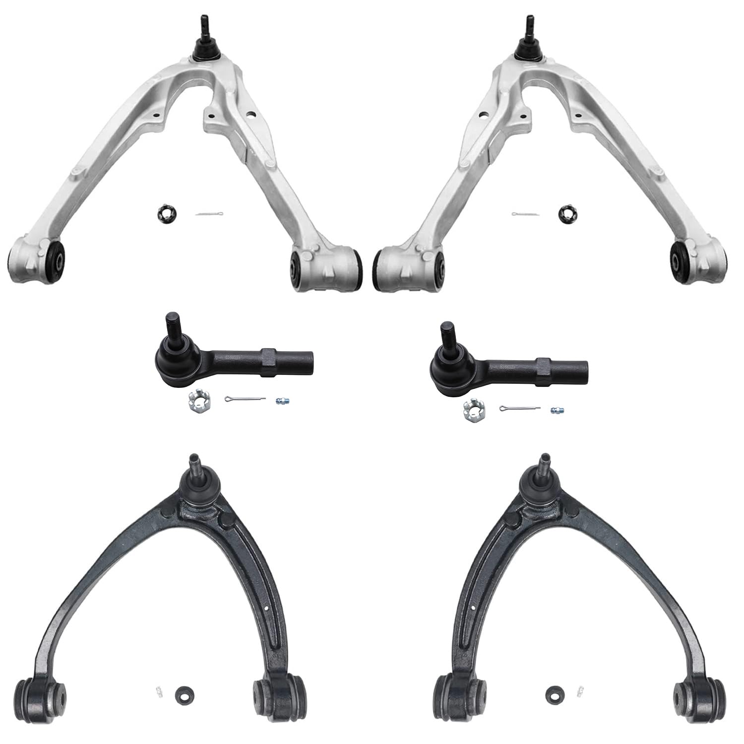 Detroit Axle - 6pc Front Control Arms Kit for 07-13 Chevy Silverado 1500