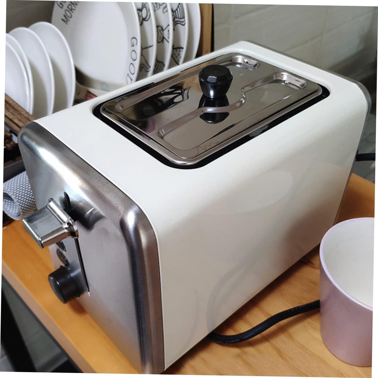 2 Pcs Universal Bread Maker Parts Toaster Upper Cover Steel Dust Cover for Toaster