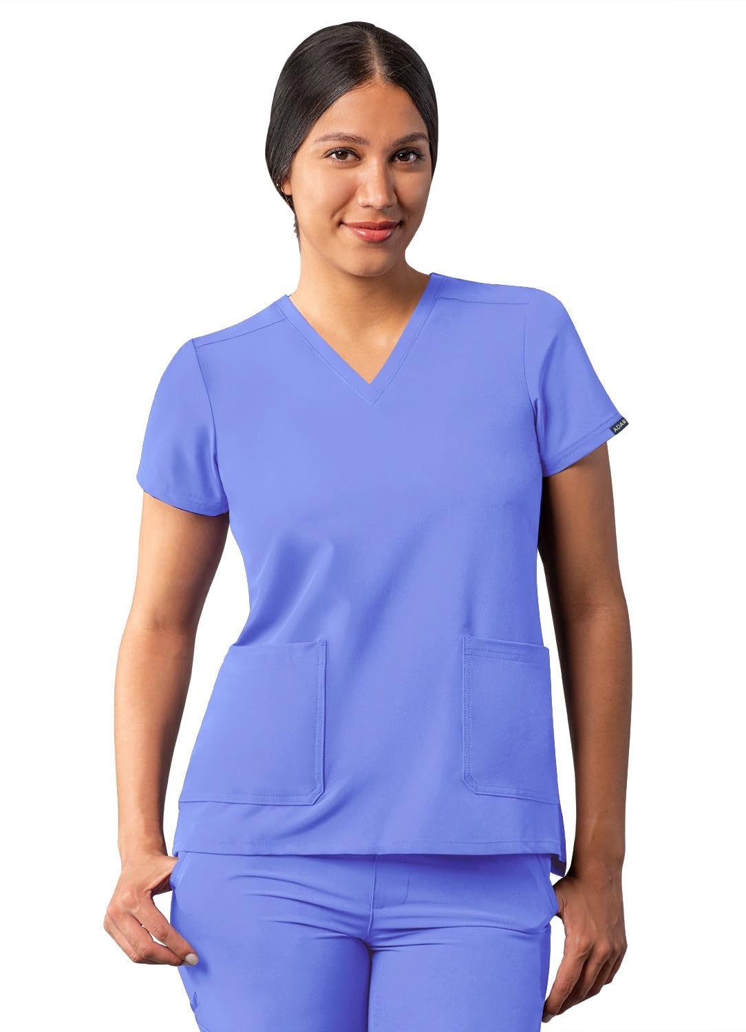 Adar Uniforms Women's A6008cbl Medical Scrubs Shirt, Ceil Blue, XXS UK