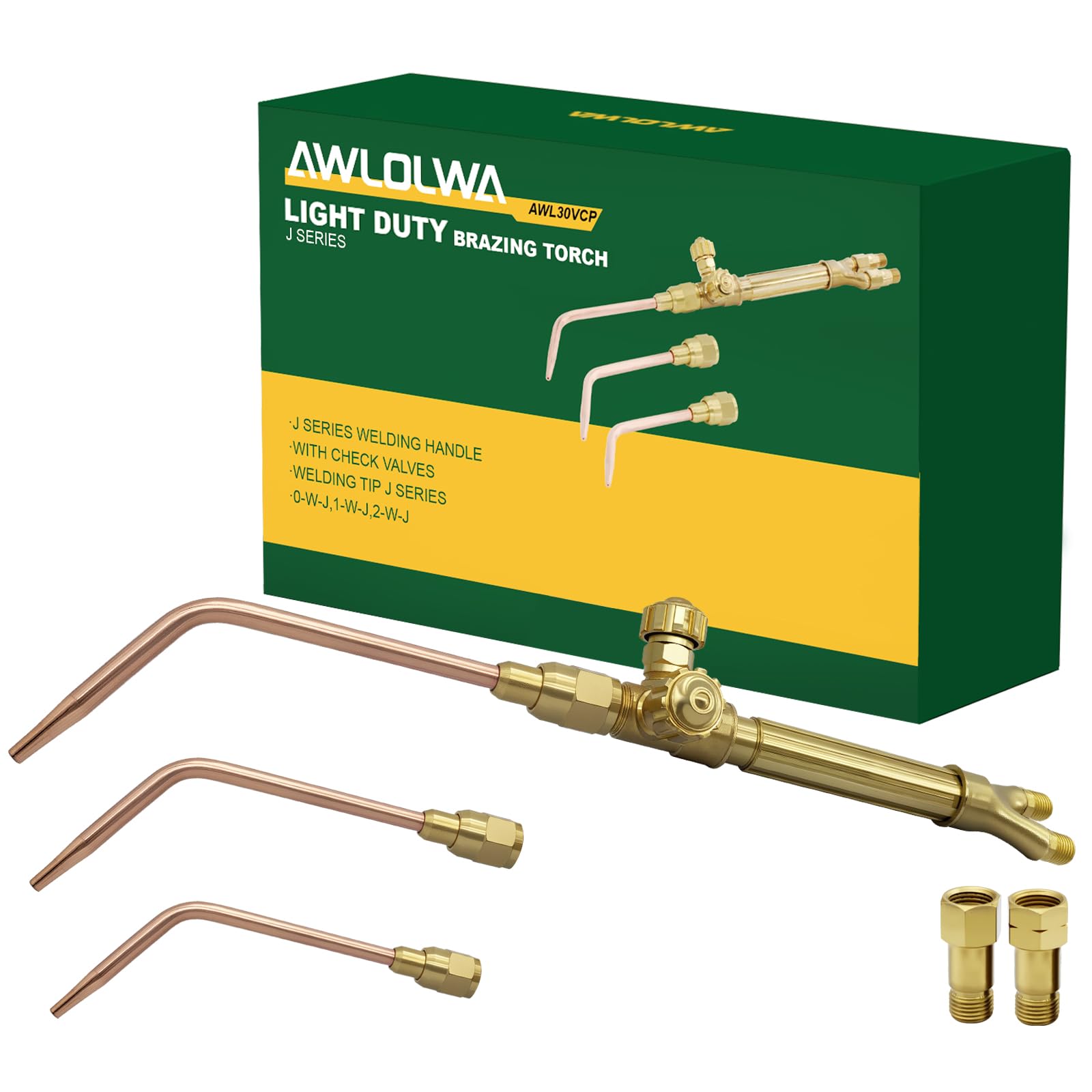 Ligth Duty Welding/Brazing Series "J" Torch Handle with Welding Tips, with Check Valves