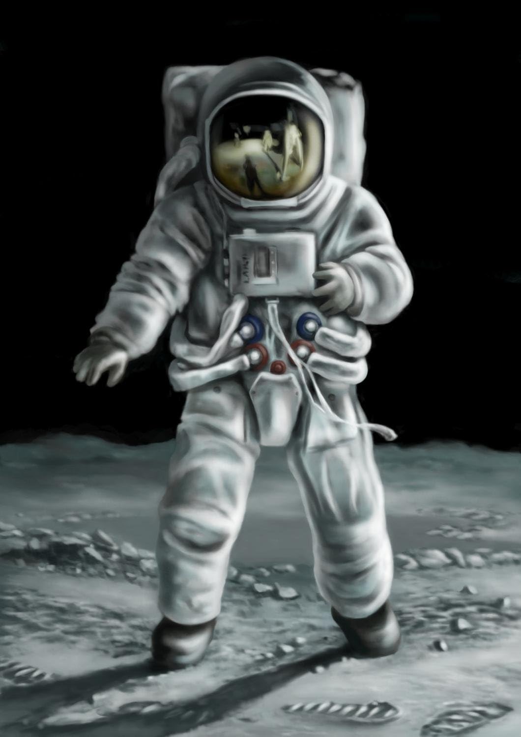 Wallmonkeys WM225532 Astronaut Peel and Stick Wall Decals, 18" H x 13" W-Small