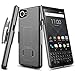 BlackBerry KEYone Black Phone Case, Kickstand Holster Combo Case Belt Clip Slim Shell for BlackBerry KEYone Phone Protection Cover (Verizon/AT&T/Sprint/Unlocked) by Zase (Black Holster Combo Case)