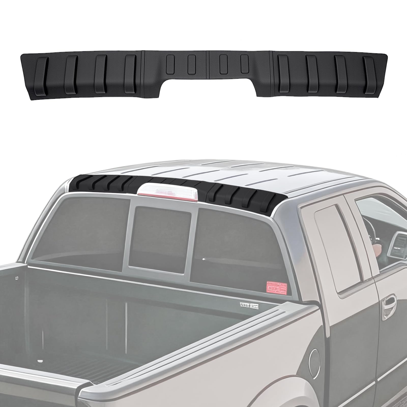 truck roof spoiler compatible with 2009-2014 ford f150 rear roof protector wing fits for f150 accessories roof mat third brake light