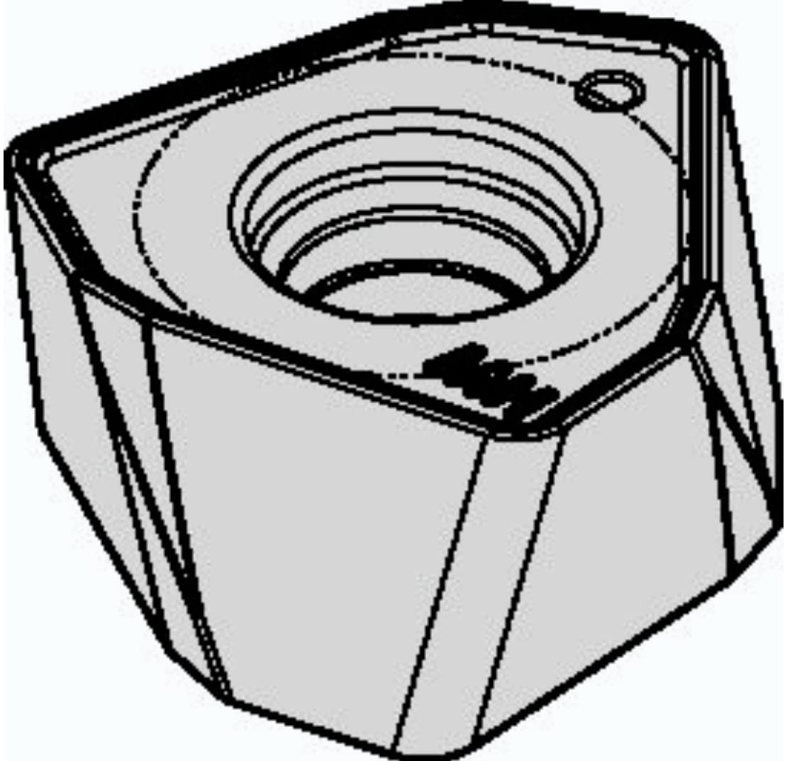 WIDIA 5338818 M370 Insert M370 Series Insert 12MM Size, 0.2540MM Chip Thickness AlTiN Carbide .S..MH Trigon WO_J 101.5 M370 Big Insert -Mh Geometry WOEJ120712SRMH