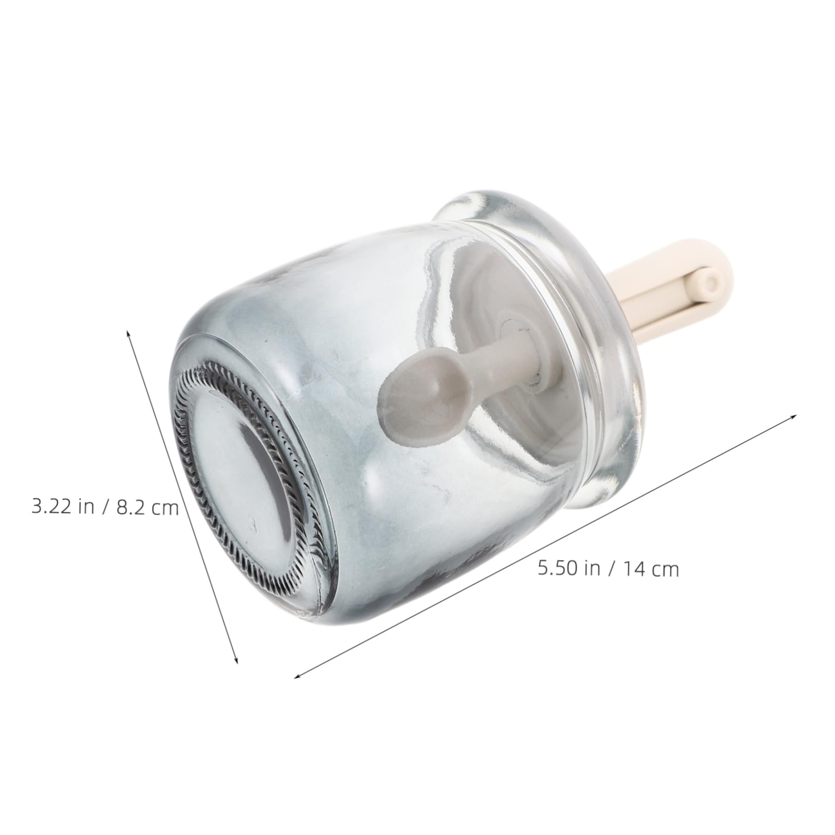 Cabilock Salt Pot with Lid Airtight Spice Jar with Retractable Spoon Clear Glass Condiment Container for Seasoning Storage Kitchen Versatile Spice Dispenser for Salt Pepper and More