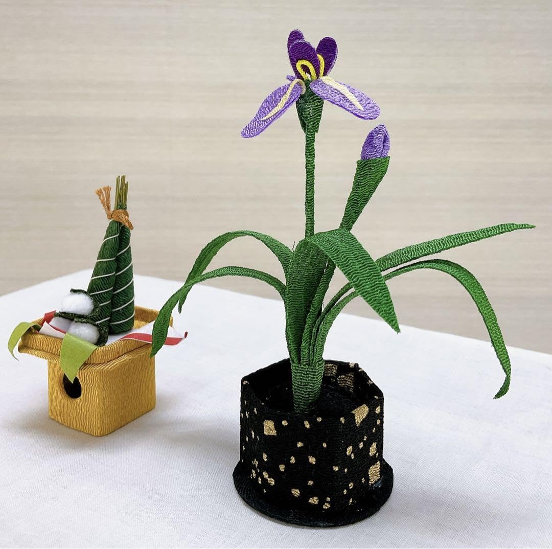 Amazon | 5月飾り花菖蒲＆ちまき飾り五月人形 ちりめん 端午の節句