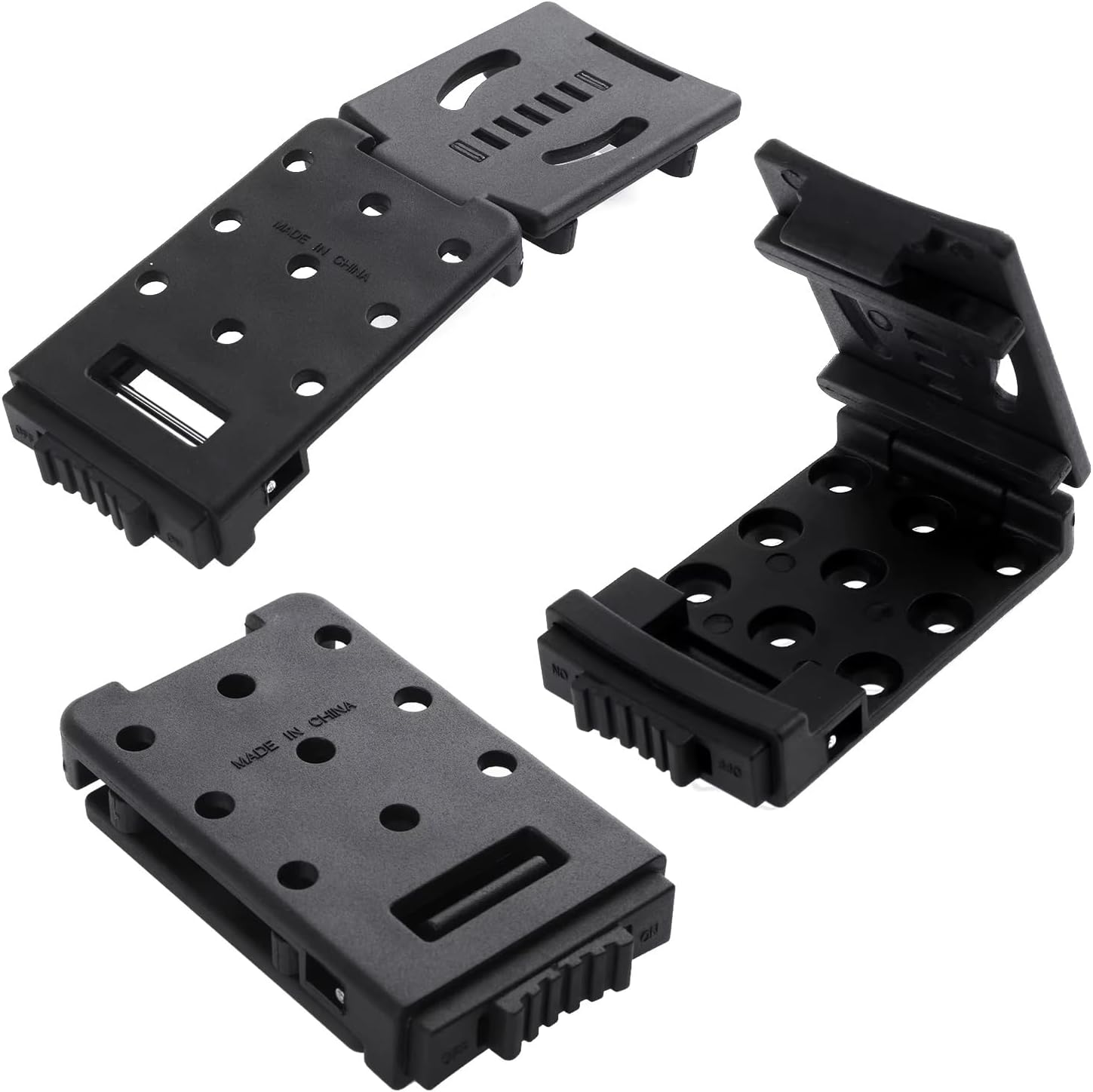 2 Pack Knife Belt Clip Sheath Lock Grip Clamp with Mount Screws Locking System Bracket Attachemnt Holder for Kydex Knives Sheaths Blades Holster Mag Pouches Tactical EDC Tool Camping