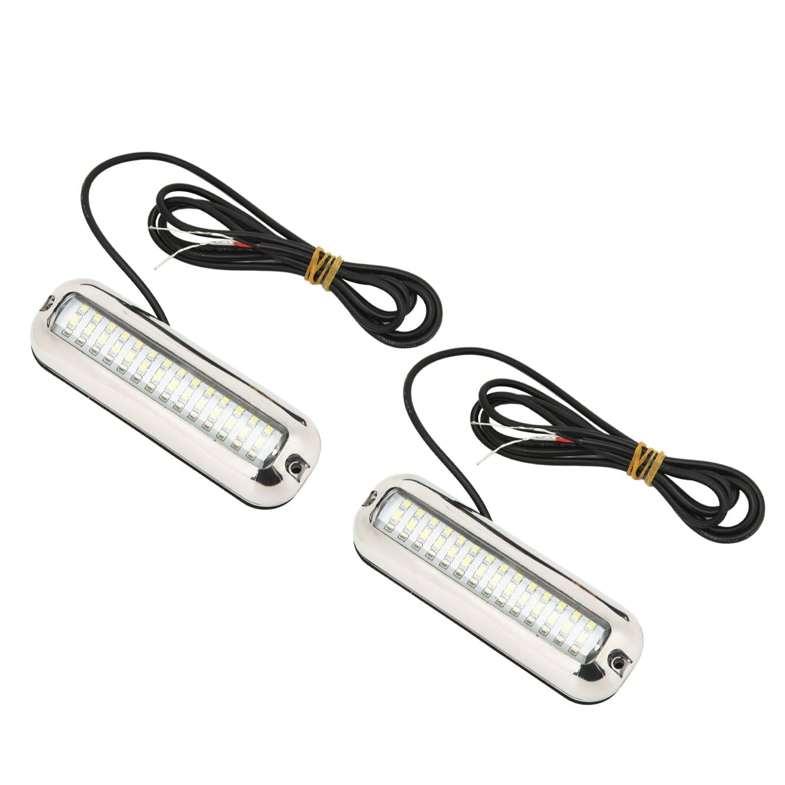 Ejoyous Luci a LED marine, luci a LED impermeabili per barche, 42 LED, luce subacquea, illuminazione subacquea per imbarcazioni, luci per barche marine per yacht, luce bianca