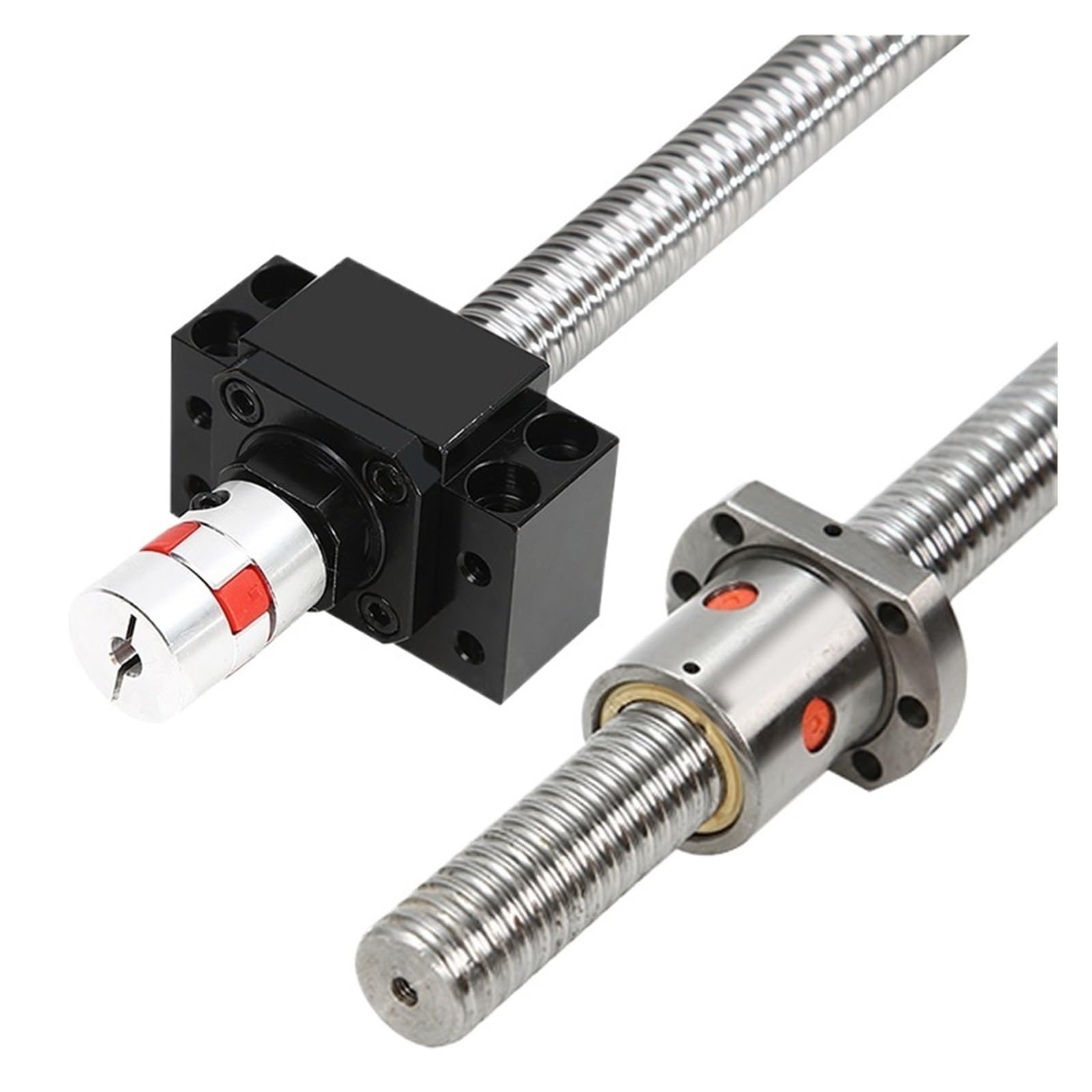 Komplettset Kugelumlaufspindel 150-1100mm 1204 mit Supporter 10 Endbearbeitung + Lagermutter + Kupplung(1100mm)