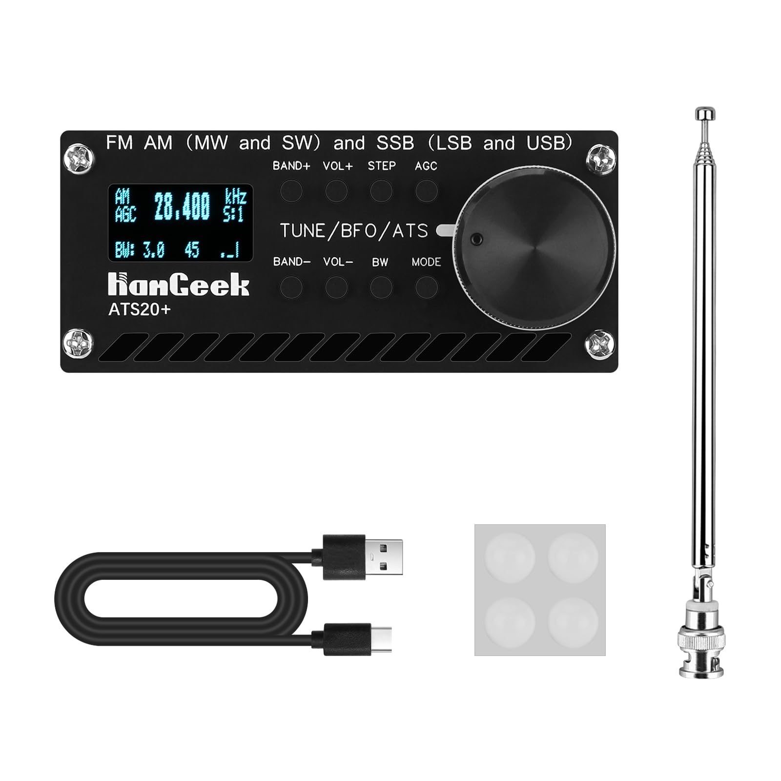 ATS-20+ Plus ATS20 V2 SI4732 Radio Empfänger DSP SDR Empfänger FM AM (MW und SW) und SSB (LSB und USB)