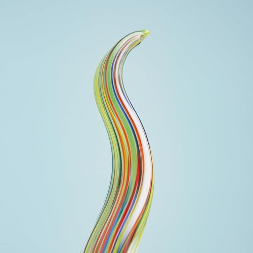 Miniatura 6 de Escultura de cristal soplado a mano de 11.4 pulgadas de alto, escultura de arte estilo Murano, estatuas de decoración del hogar, decoración del