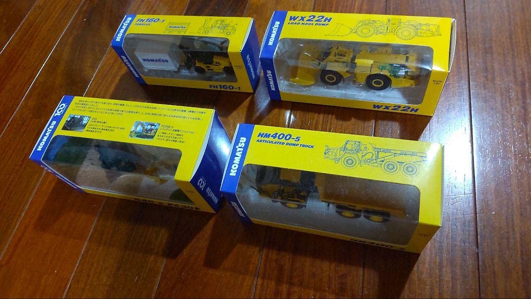 Amazon.co.jp: Komatsu Construction Machinery Miniature Set of 4