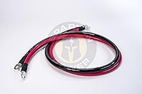 Vista 17 de Spartan Power - Cable de batería 3 pies, calibre 4 AWG, juego de cables 3/8 pulgadas M10, fabricado en EE. UU