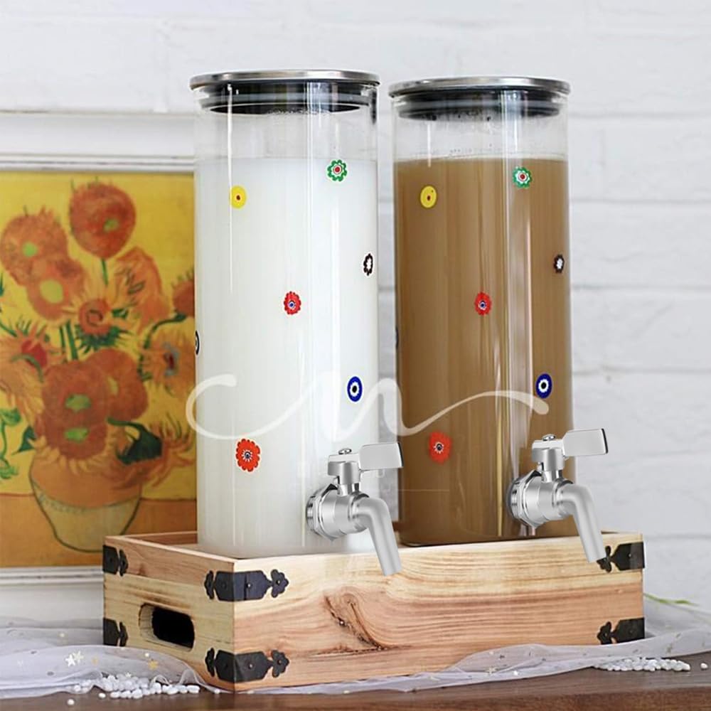 304 Edelstahl Wasserspender Ersatzzapfen, 1/2 Zoll Bierhahn Mini Zapfhahn Auslaufhahn für Homebrew Barrel Wein Getränkespender zum Ausgeben von Bier Tee Wein Wasser Säften, Ersatz Weinfass Wasserhahn