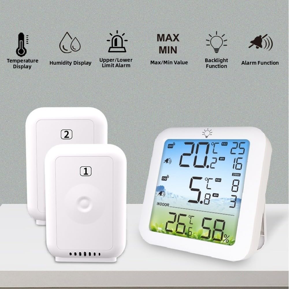 Termómetro Frigorífico Pantalla LCD Retroiluminada Grande