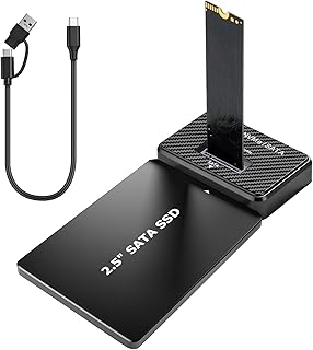 M.2 NVMe and SATA hard drives docking station supports 2.5 inch HDD/SSD, 10Gbps NVMe USB Adapter for M-Key B+M Key, USB 3.2 Gen2 Dual Protocol M2 SSD Enclosure for 2230 2242 2260 2280 SSD