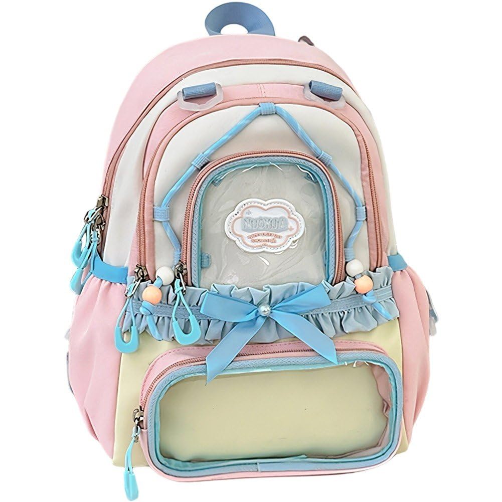 Sac à dos esthétique mignon grand volume pour fille style kawaii Y2K avec poches