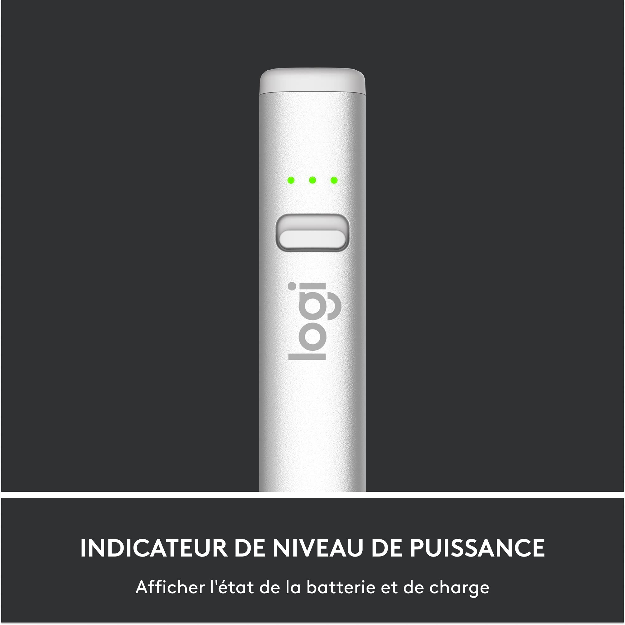 Logitech Crayon Stylet numérique pour iPad 2018 et ultérieures avec Technologie Apple Pencil - Argent/Orange