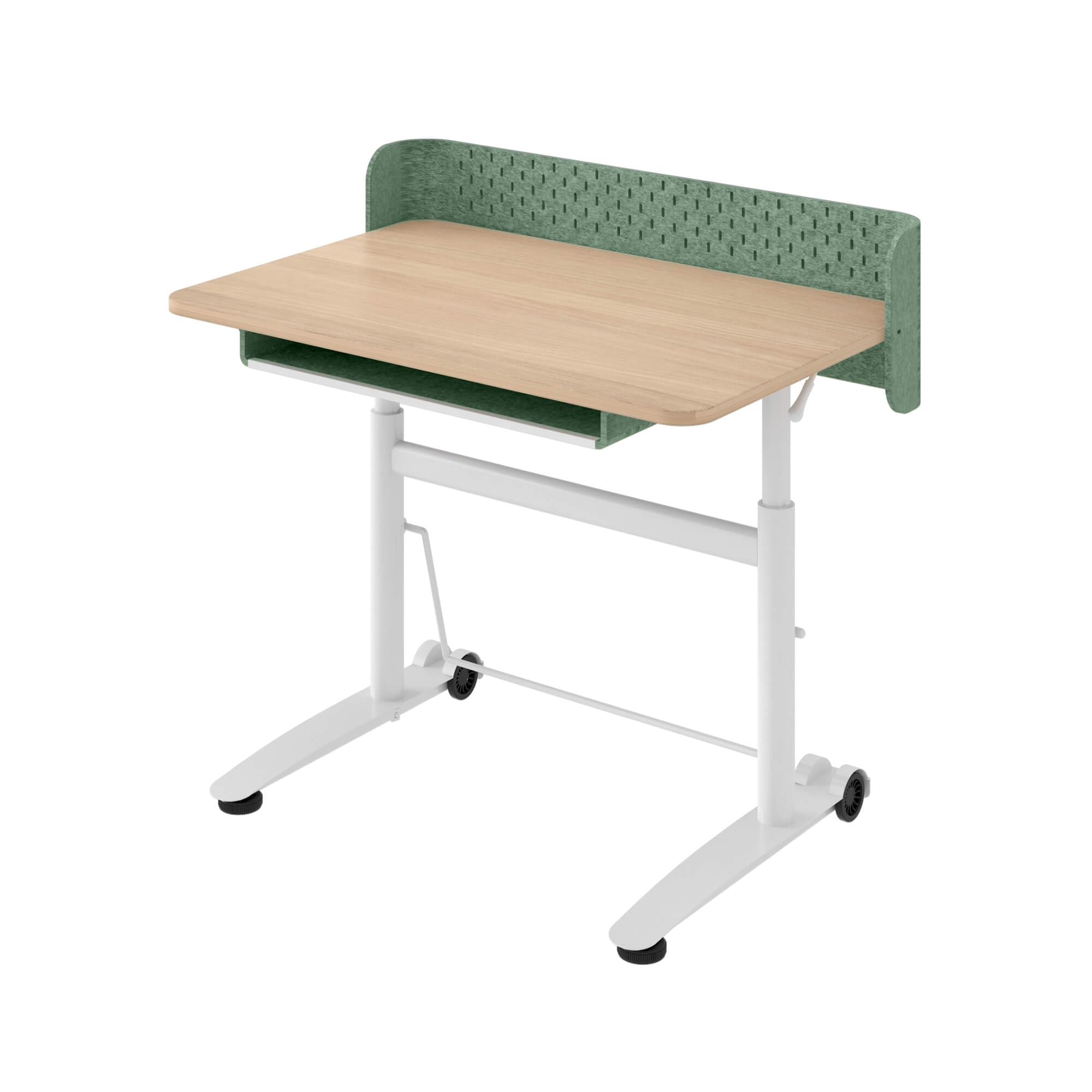 Ergotopia Kinderschreibtisch höhenverstellbar – ergonomischer Schülerschreibtisch für Kinder ab 6 Jahre, mitwachsender Schreibtisch für Grundschule & Hausaufgaben