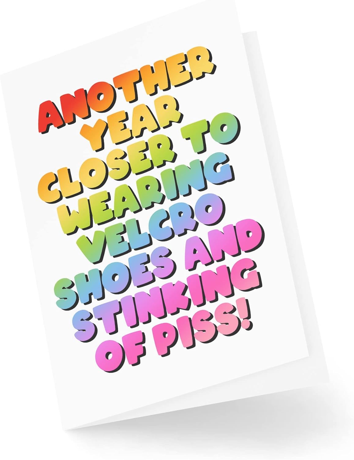 Old Joke Birthday Card - Funny Birthday Cards - Closer To Wearing Velcro Shoes & Stinking of - Jokey Birthday Cards for Friend - CBH1675
