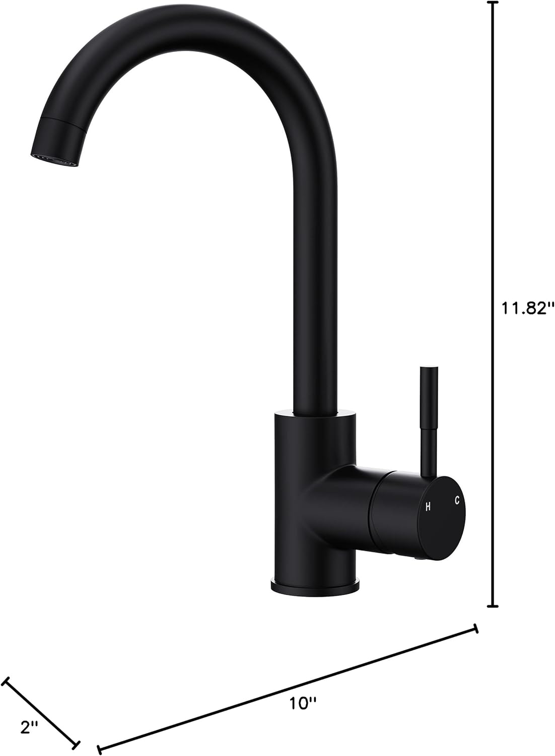 GIMILI Black Bar Sink Faucet, Modern Bar Single Hole, Prep Wet Small for Kitchen Farmhouse RV Camper Outdoor Utility Bathroom