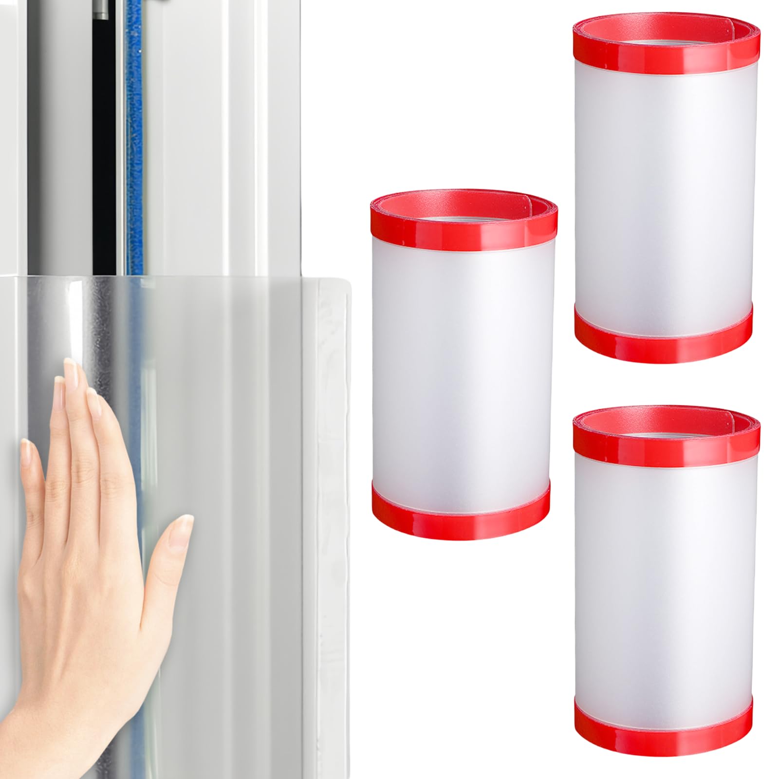 Protector de Dedos para Puerta para Niños: 3 Rollos de Protector de Clip para Dedos de Puerta Autoadhesivo, Protector de Clip para Dedo de Puerta Transparente Mate, para Guarderías, 120x17cm