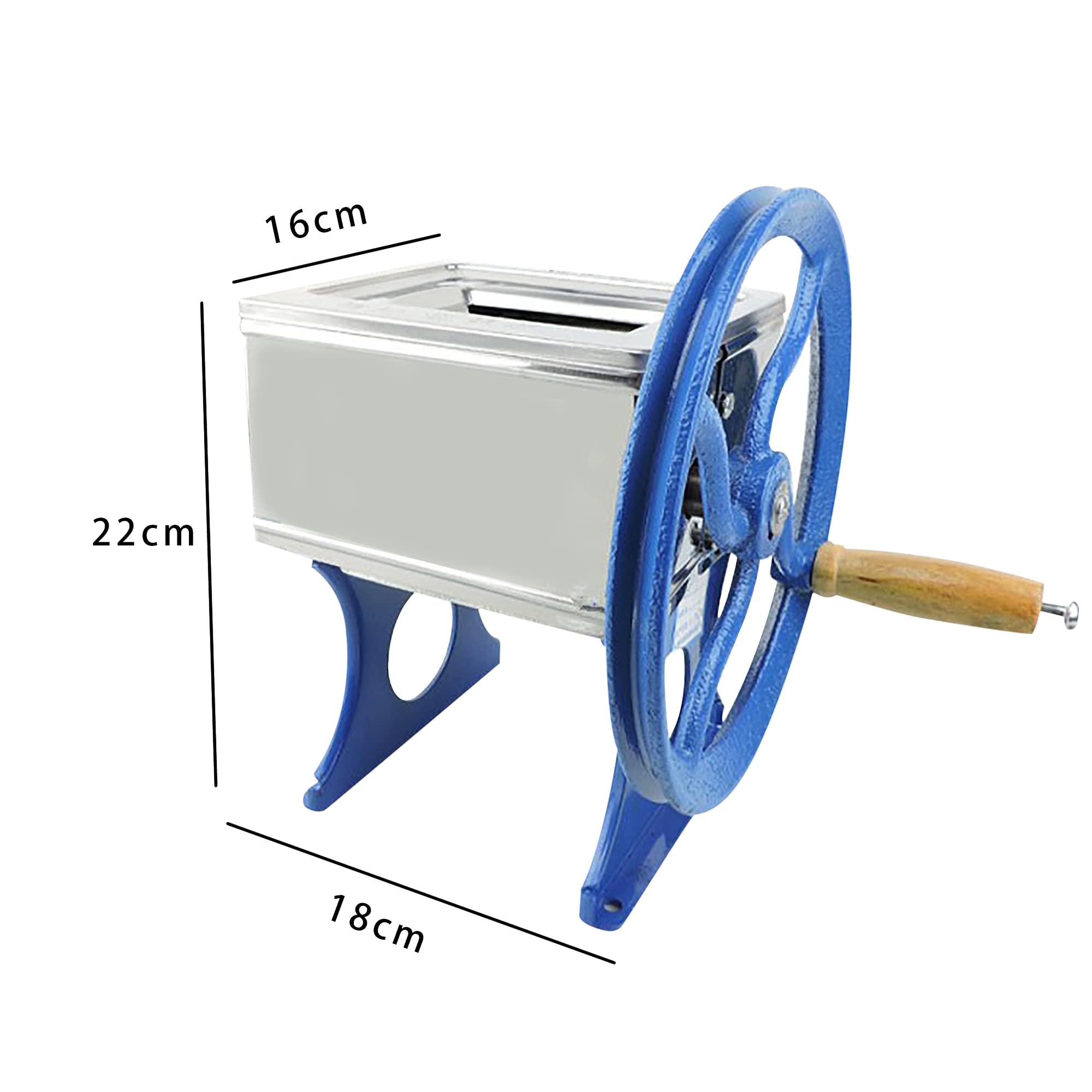 Affettatrice per Carne, Affettatrice Manuale da 80 kg/H con Vassoio per Carne da 1 Litro, Tagliapatate per Carne in Acciaio Inossidabile (18 * 16 * 22 Cm)