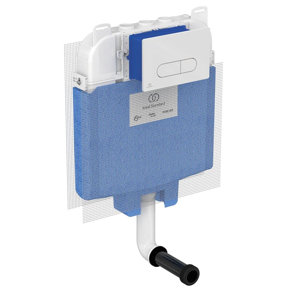 Ideal Standard T4931AC Prosys 80 cisterna empotrada para inodoro de suelo + placa mecánica Oleas M1 Blanca