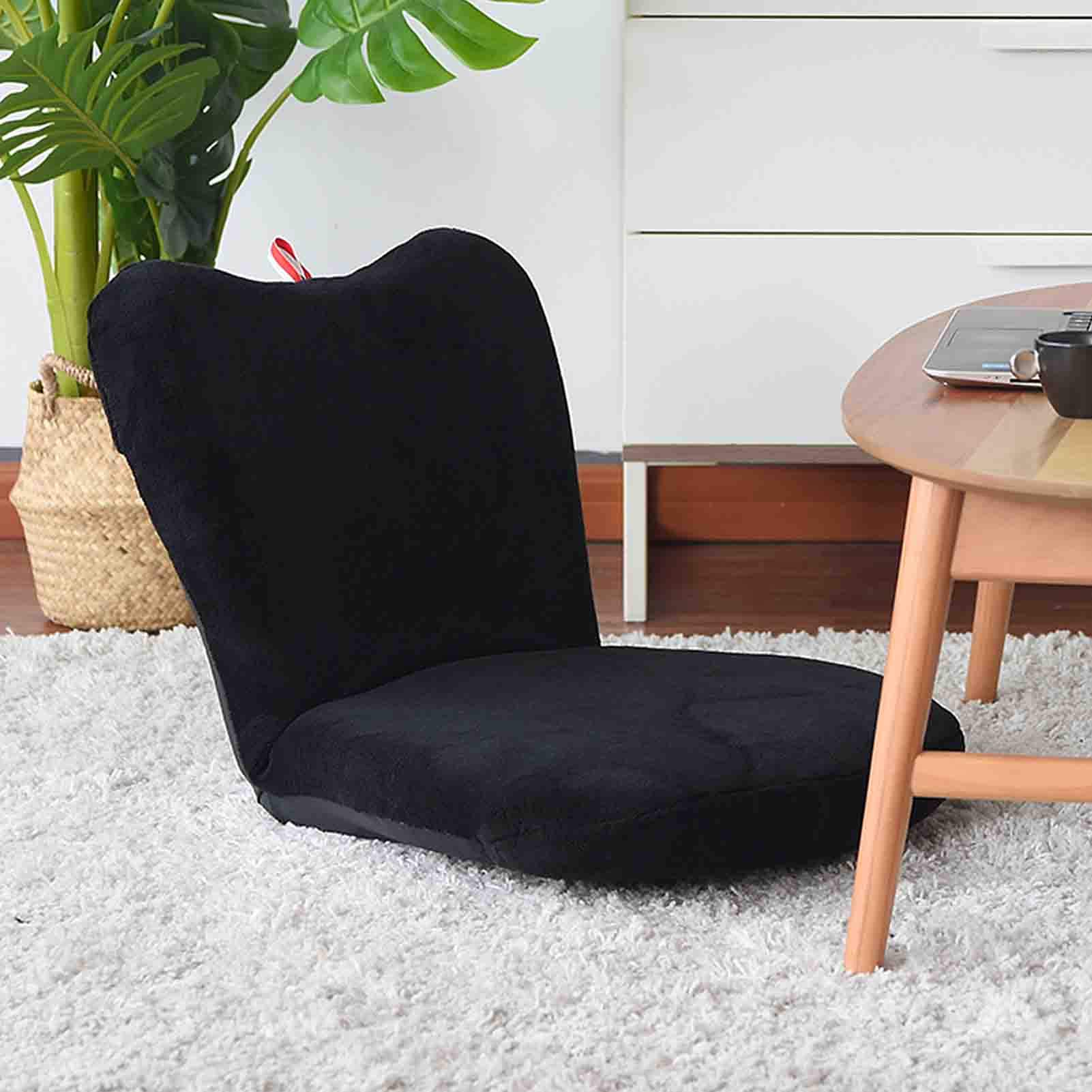 Chaise paresseuse portable avec dossier réglable et grands coussins de sol rembourrés multi