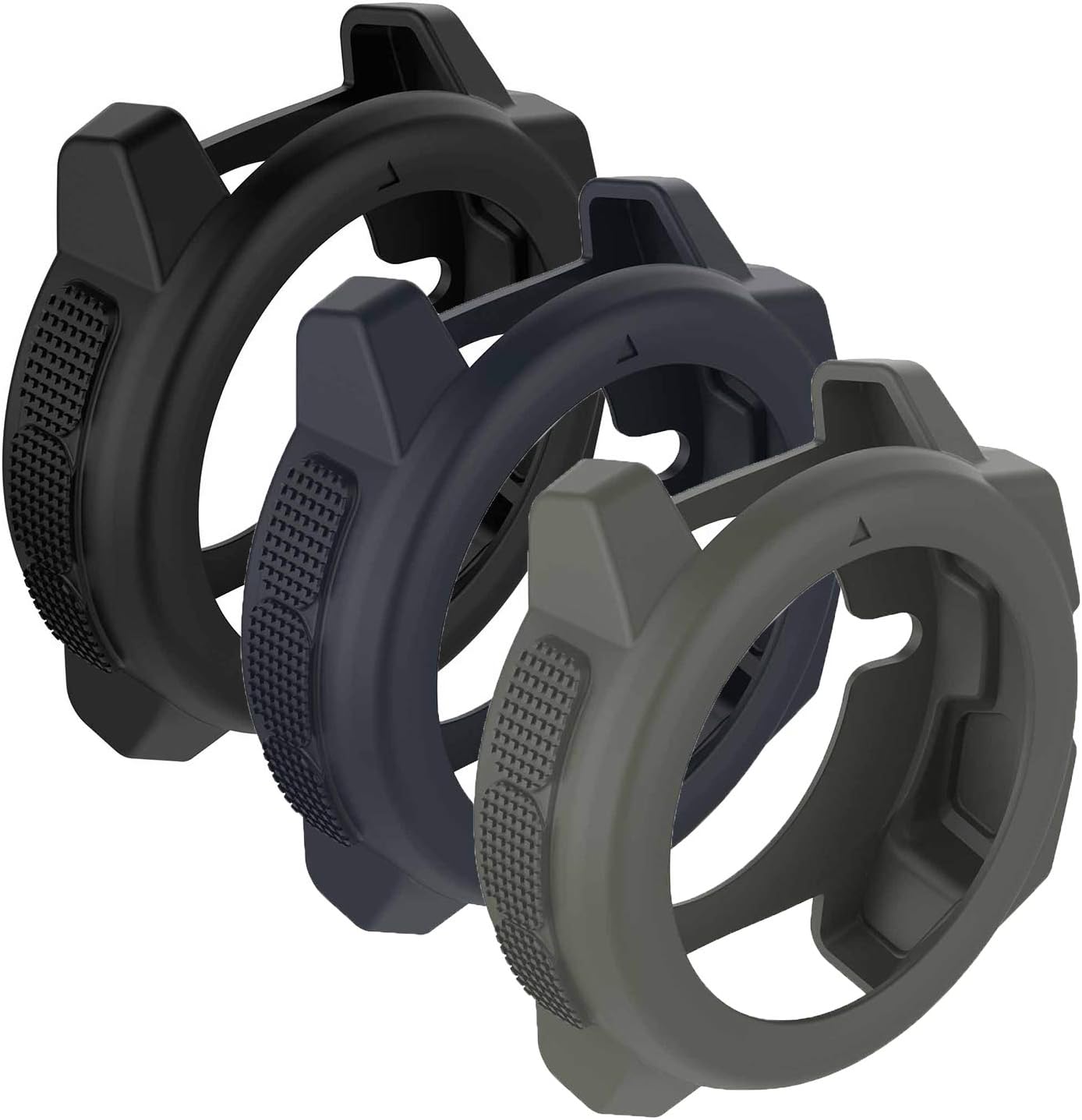 SplenSun for Garmin Instinct Watch Replacement Covers Cases,Silicone Protective Cover Rugged Armor Anti-Scratch Bezel Protector for Garmin Instinct GPS Smartwatch Multi-Colored Garmin Instinct