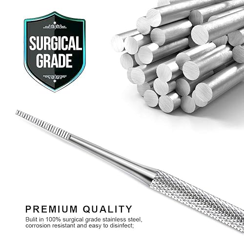 Miniatura 3 de Teenitor Herramientas de pedicura para pies, lima y elevadores de uñas, kit de eliminación de uñas encarnadas con alivio del dolor (plata)