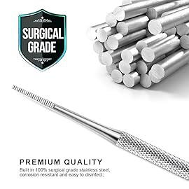 Teenitor Pedicure Tools for Feet, Toenail File and Lifters, Ingrown Toenail Removal Kit Pain Relief (Silver)