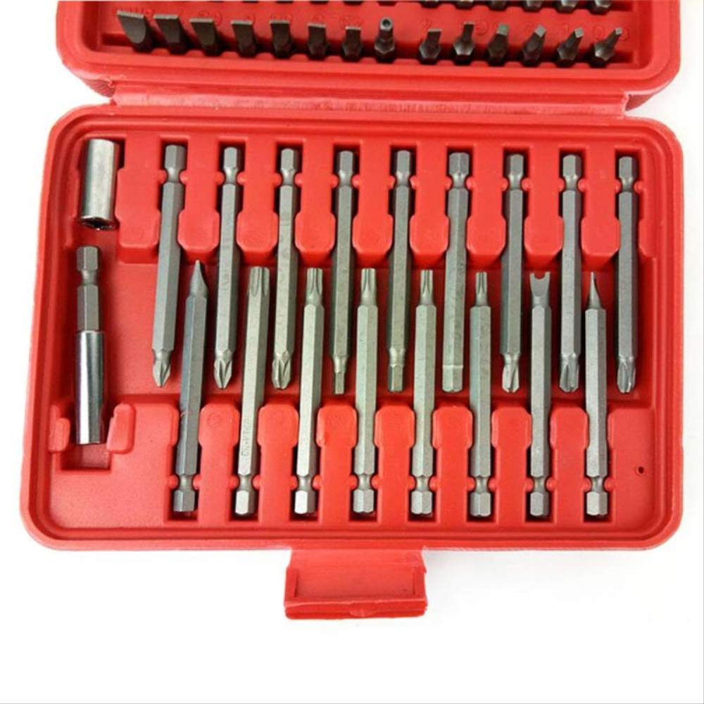 98 Piezas Torx Star Spline Hex Cross Ranurado Juego De Brocas Kit De Herramientas Herramientas De Reparación De Garaje Juego De Herramientas De Combinación Caja De Herramientas Destornillador a